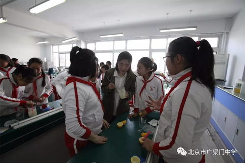 板厂小学学生走进北京市广渠门中学参加实践课